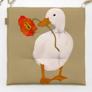 Sitzkissen Duck with Poppy