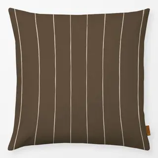 Kissen Feine streifen braun