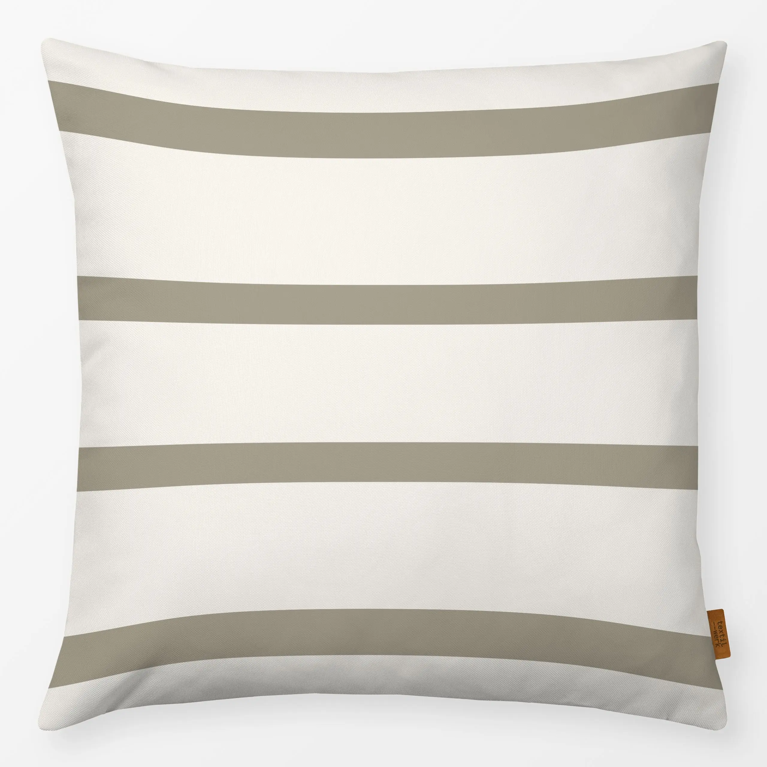 Kissen deko streifen greige - Symbole & Muster - von „Sara Maria"; minimal, Streifen, modern, Herbst, Scandi, Nordic, gestre...