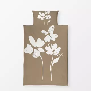 Bettwäsche Boho Blumen camel