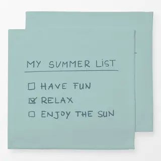 Servietten Sommer Bucket List icy blau