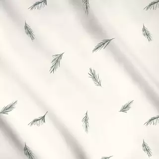 Meterware Tannenzweige creme