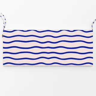 Bankauflage coastal summer wellen blau