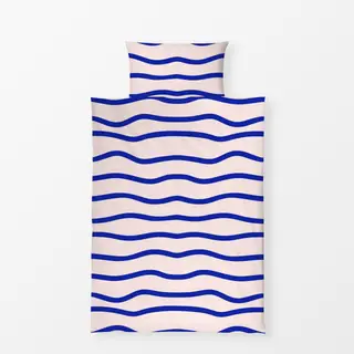 Bettwäsche coastal summer wellen blau