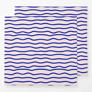 Servietten coastal summer wellen blau