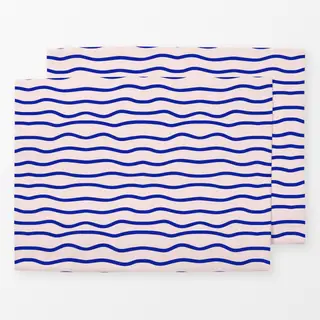 Tischset coastal summer wellen blau