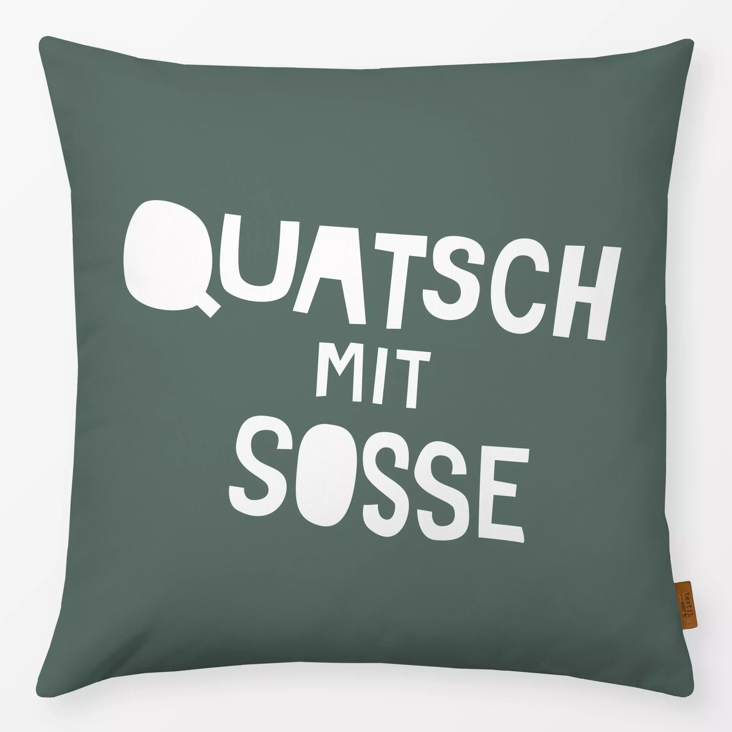 Kissen Quatsch mit Sosse - Kinderzimmer & Motive für Kinder, Sprüche & Schriftzüge - von „Heyduda"; spruch, schrift, Spruchk...