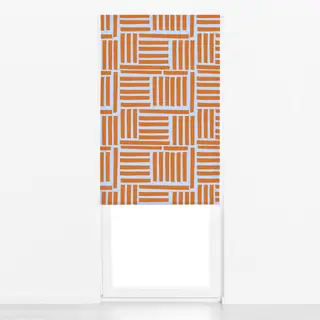 Raffrollo Sommer Terracotta Linien