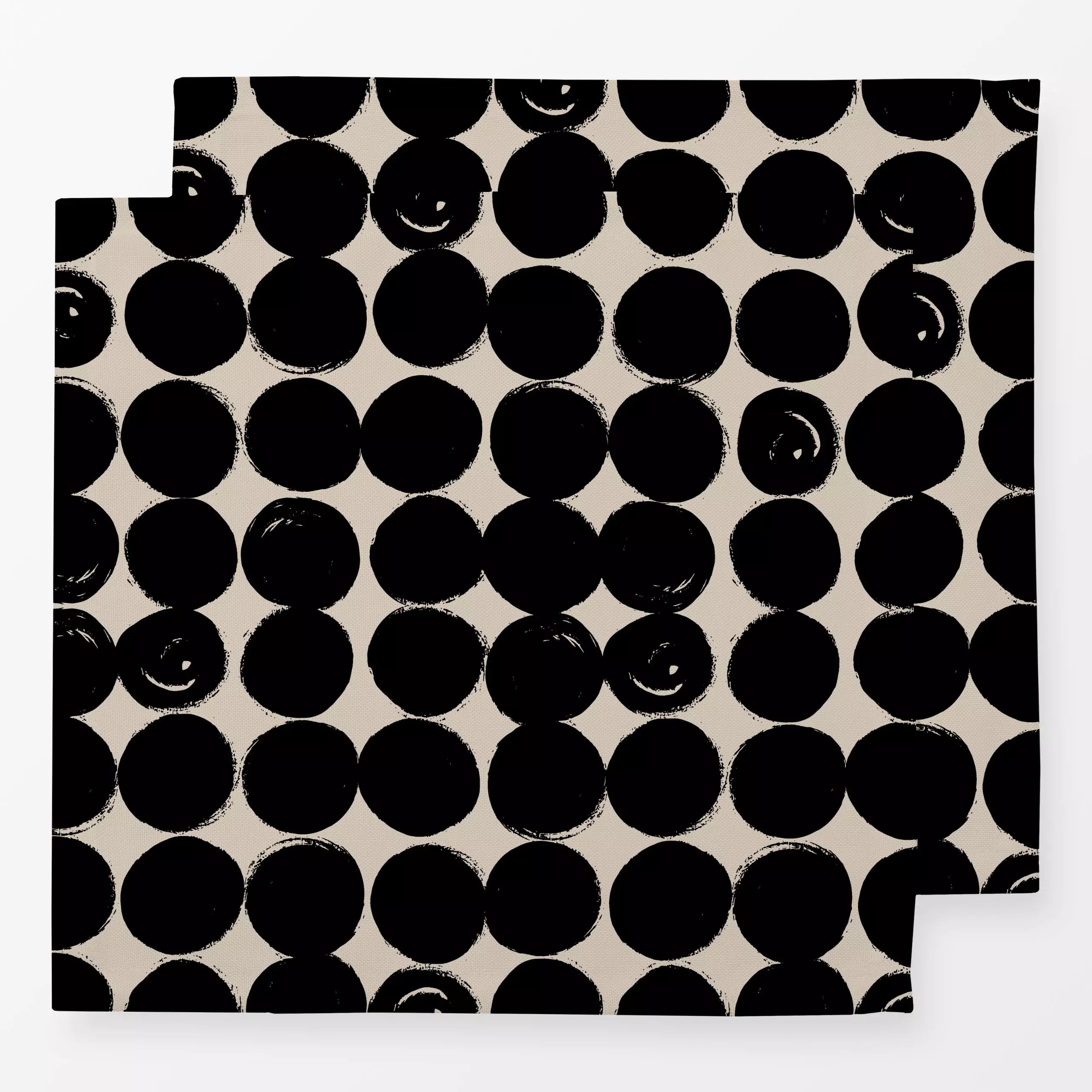 Servietten Basic Pattern No 16 - Symbole & Muster - von „Kruth Design"; schwarz, Punkte, Streifen, skandinavisch, beige, Som...