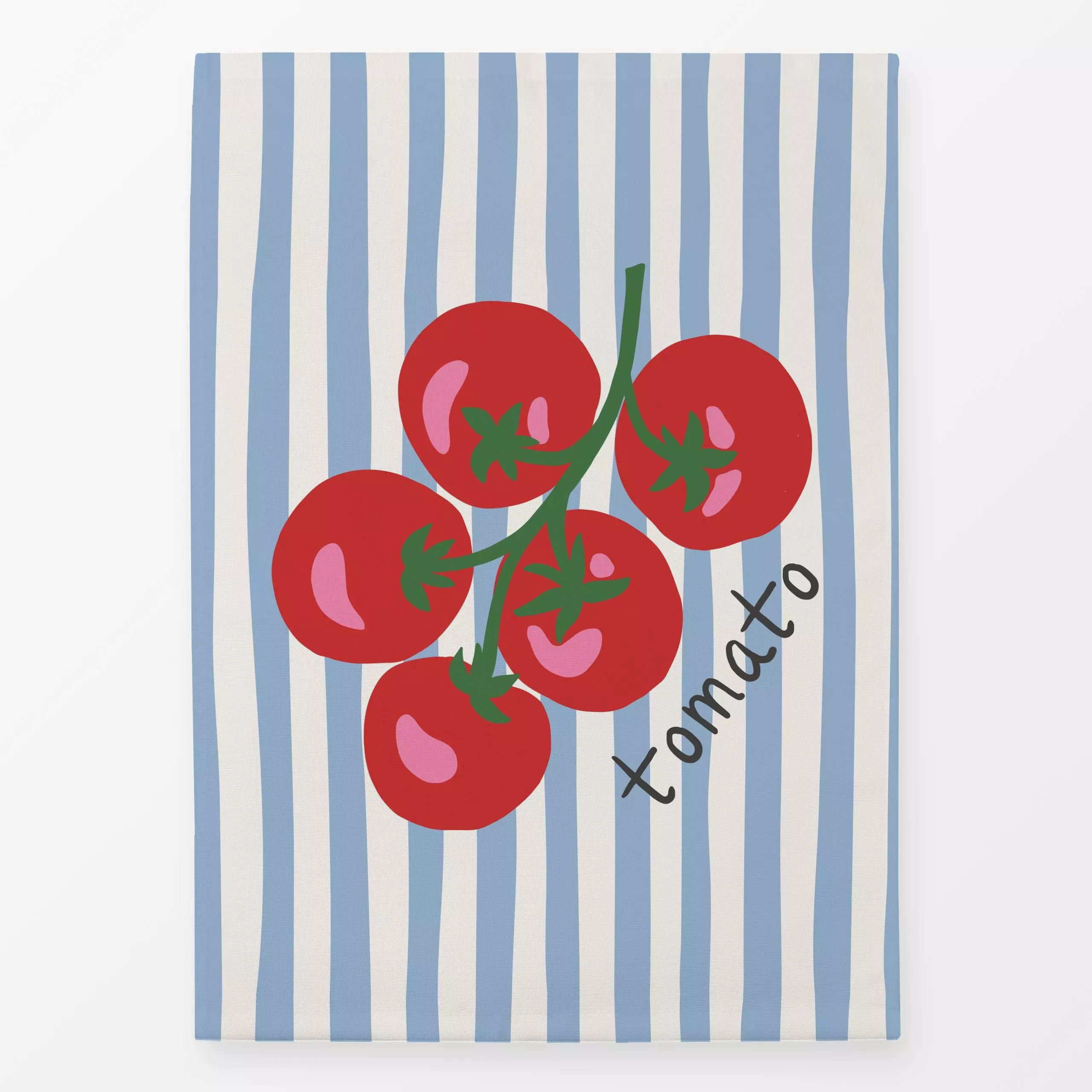 Geschirrtücher Tomaten auf Streifen - Herbst, Sprüche & Schriftzüge, Gemüse - von „Vivian Hasenclever"; Streifen, Tomaten, b...