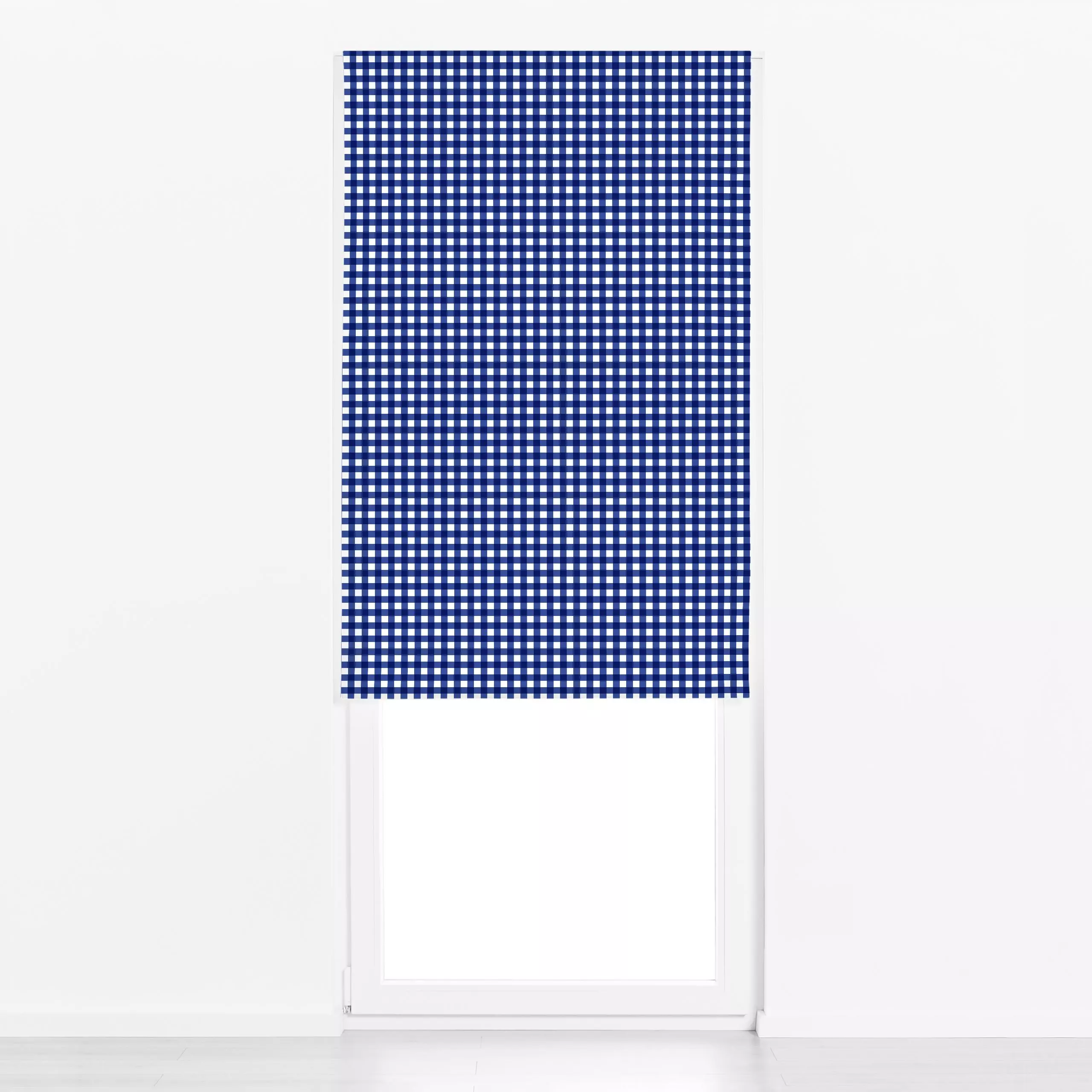 Raffrollo Karo Blau Italien Vibe - Symbole & Muster - von „Studio ROSAGRAU"; Muster, blau, Karo, Italien, StudioROSAGRAU, ch...