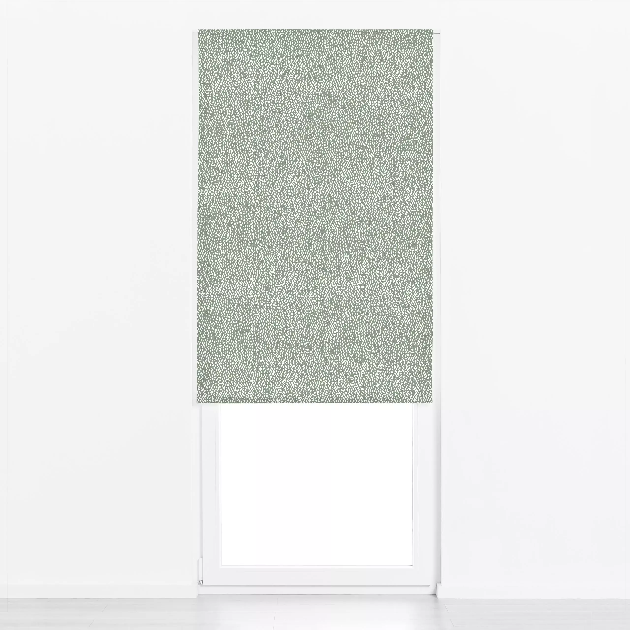 Raffrollo Pomelo Dots grün - Sommer, Symbole & Muster - von „Julia Schumacher"; Punkte, allover, kleingemustert, Kissen, Dot...