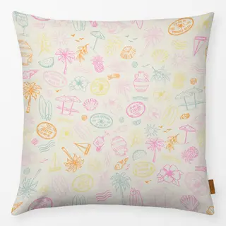 Kissen Sommer Reise Icons bunt