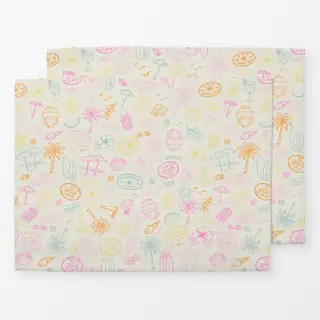 Tischset Sommer Reise Icons bunt