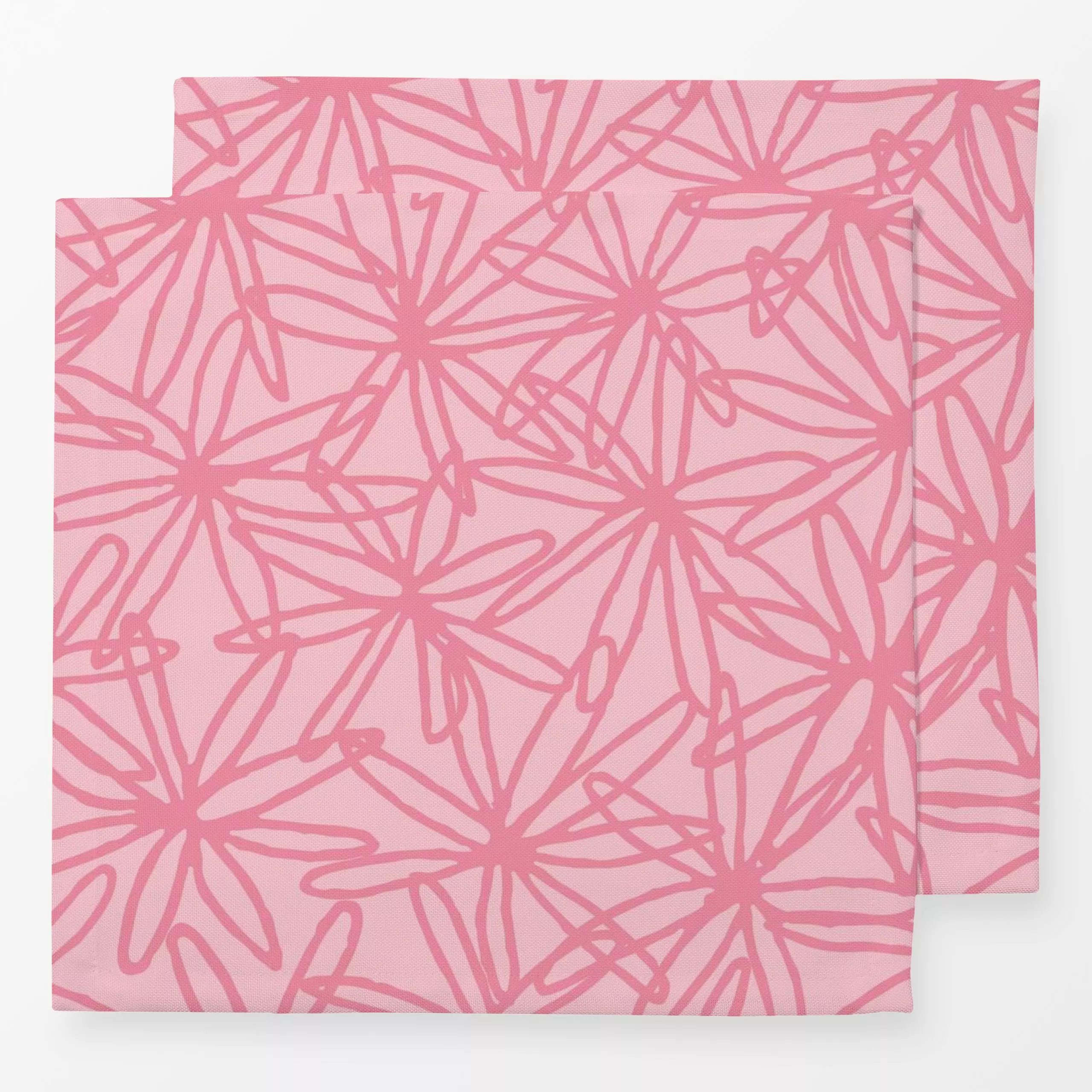 Servietten Floral Net pink - Blumen & Florales - von „Kathrin Woo"; Muster, abstrakt, verspielt, Sommer, pink, organisch, Bl...