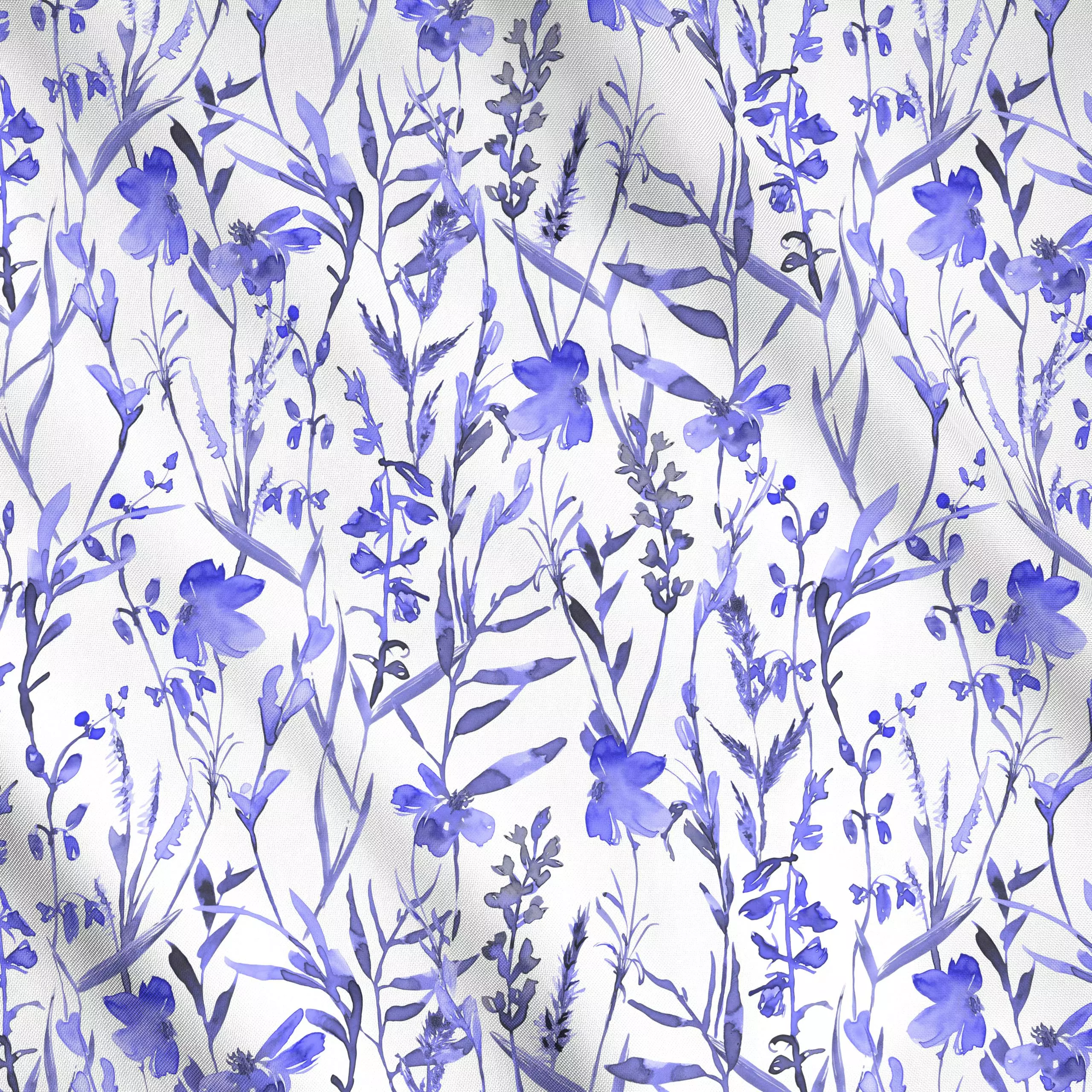 Meterware Very Peri WIldblumen Wiese, Blumen, von Uta Naumann