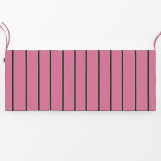 Bankauflage Dünne Streifen Grün Auf Pink