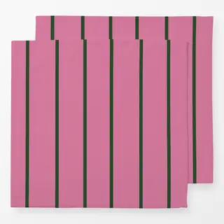 Servietten Dünne Streifen Grün Auf Pink