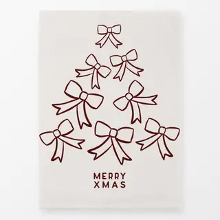 Geschirrtücher Schleifen Baum rot