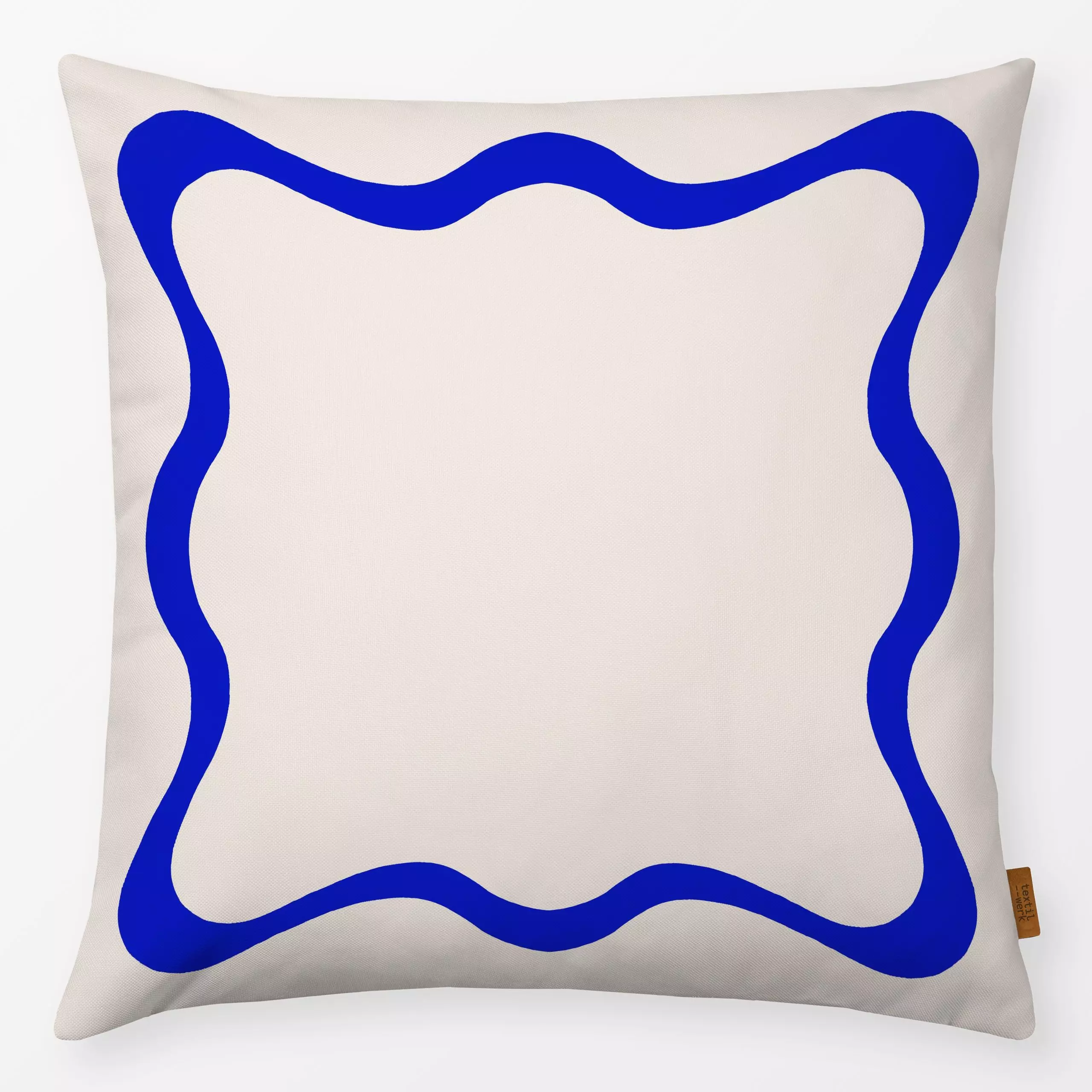Kissen Welle Blau - Symbole & Muster - von „Sophie Augustin Illustration"; modern, grafisch, Welle, Esstisch, Tischset, well...