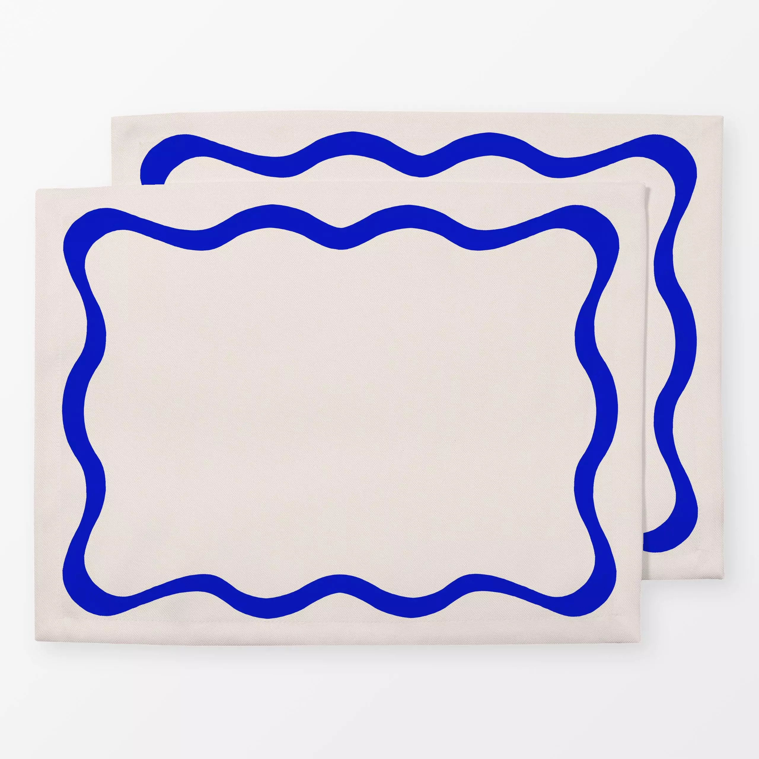 Tischset Welle Blau, gemustert, von Sophie Augustin Illustration