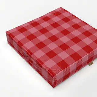 Bodenkissen Picnic Karo Rosarot Groß