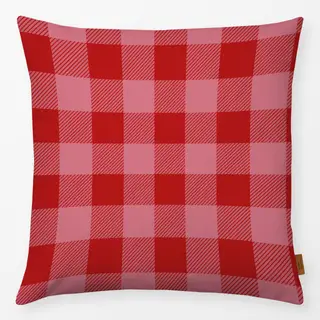 Kissen Picnic Karo Rosarot Groß