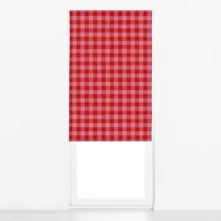 Raffrollo Picnic Karo Rosarot Groß