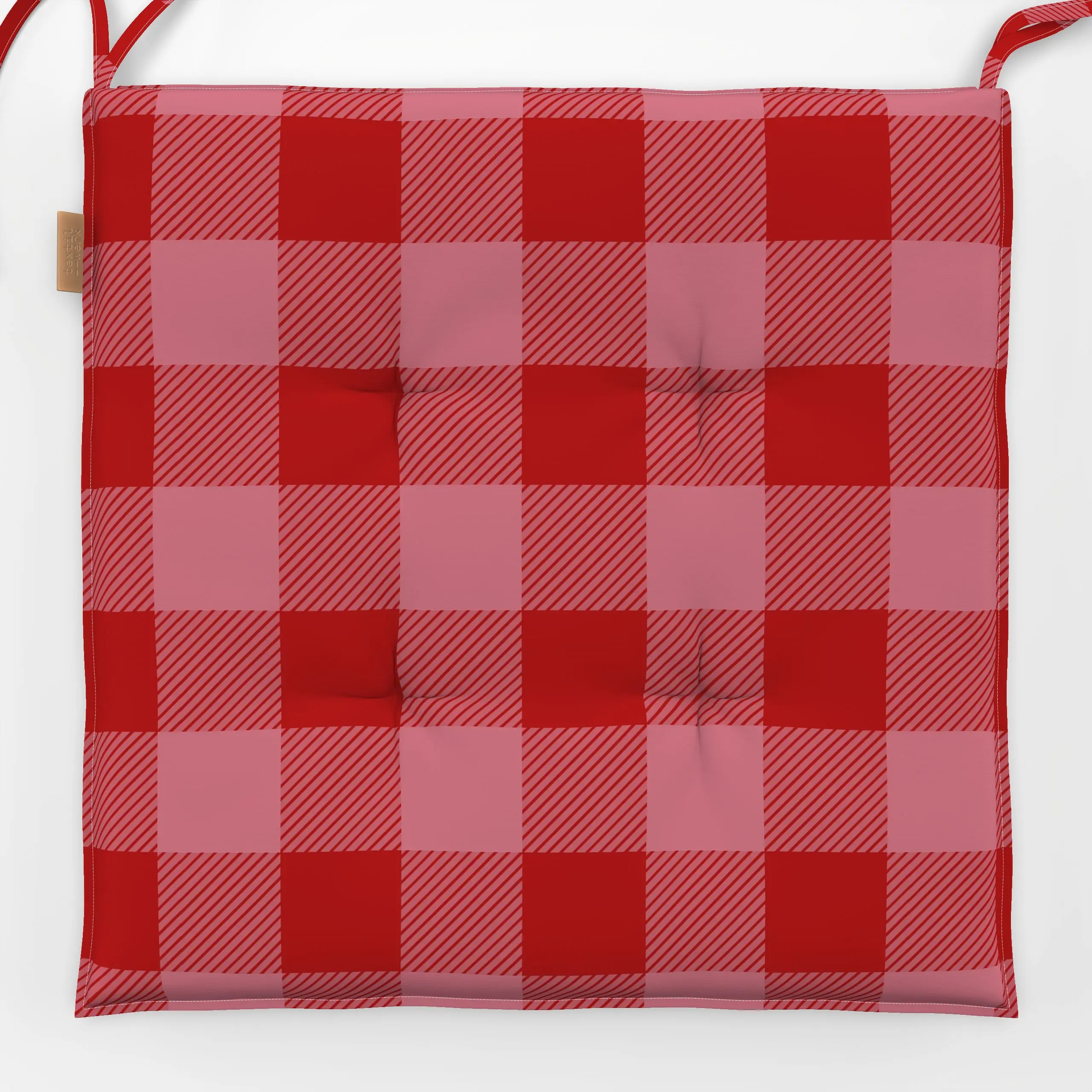 Sitzkissen Picnic Karo Rosarot Groß - Frühling, Symbole & Muster, Ostern - von „Studio ROSAGRAU"; landhaus, outdoor, gingham...
