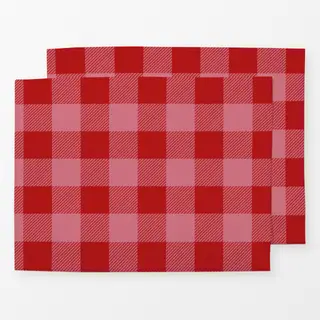 Tischset Picnic Karo Rosarot Groß