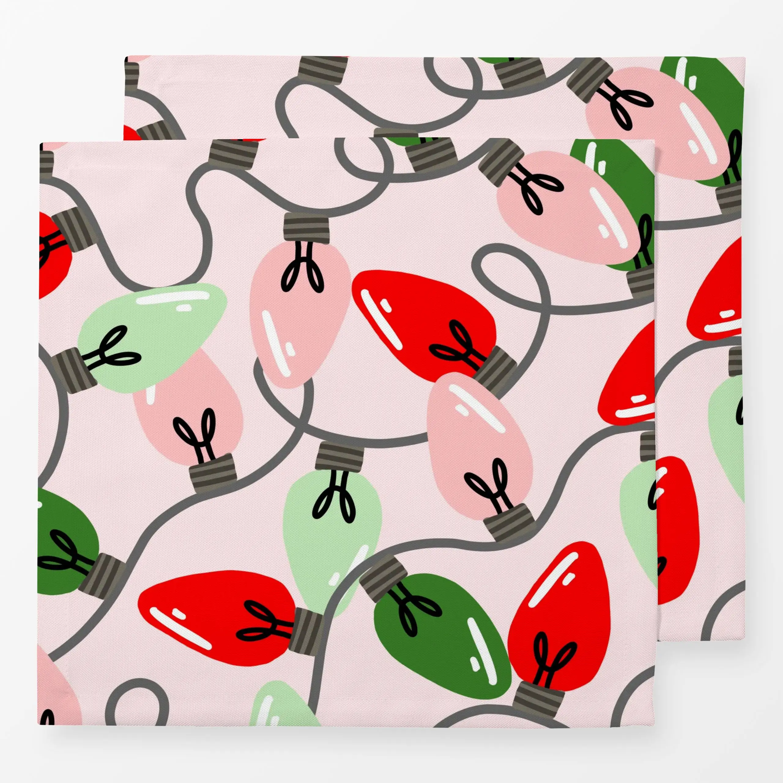 Servietten Pink Twinkle Tangle - Weihnachten, Winter - von „By Anna Sienna"