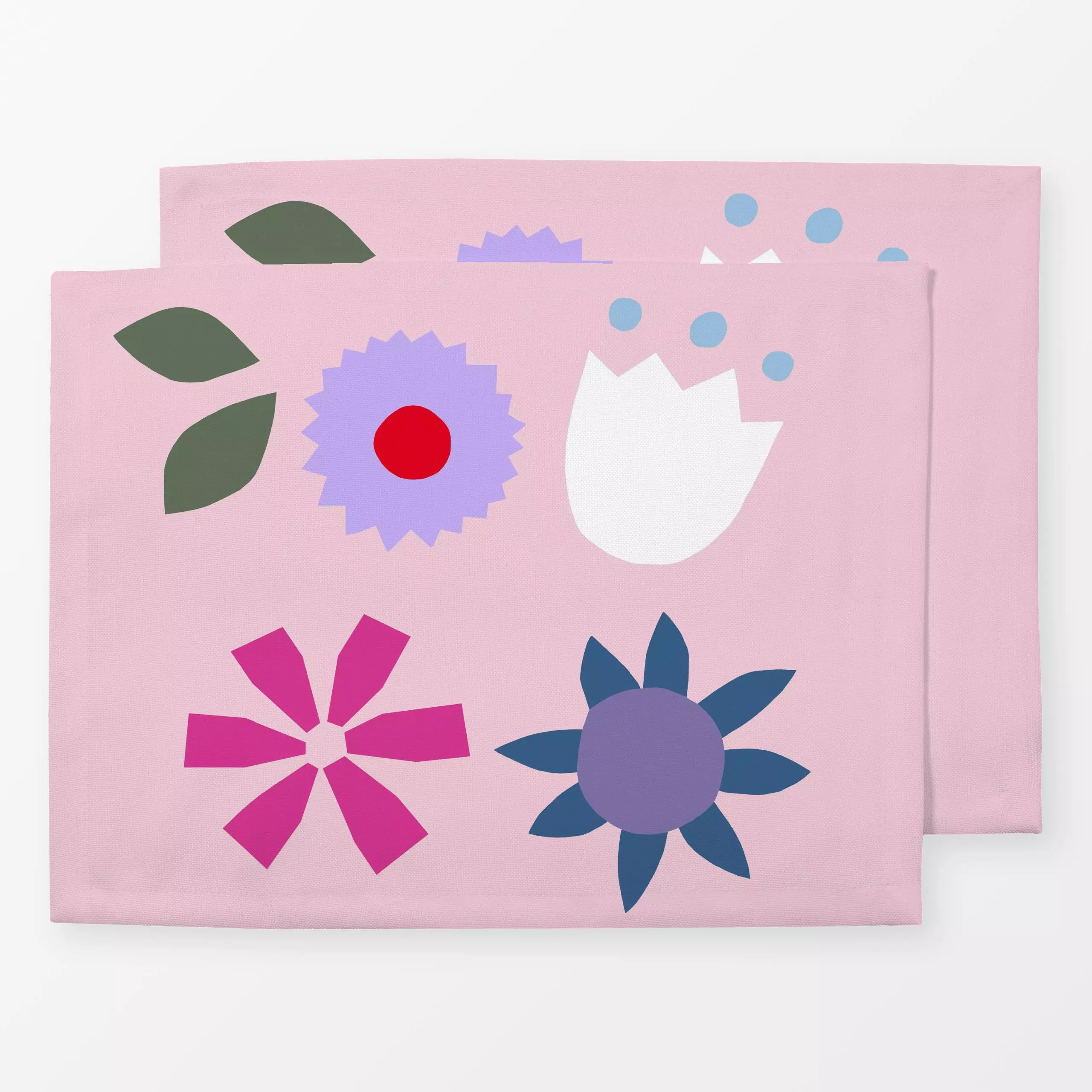 Tischset Fleur rosa, Blumen, Ostern, von Iris Knabenschuh Textildesign