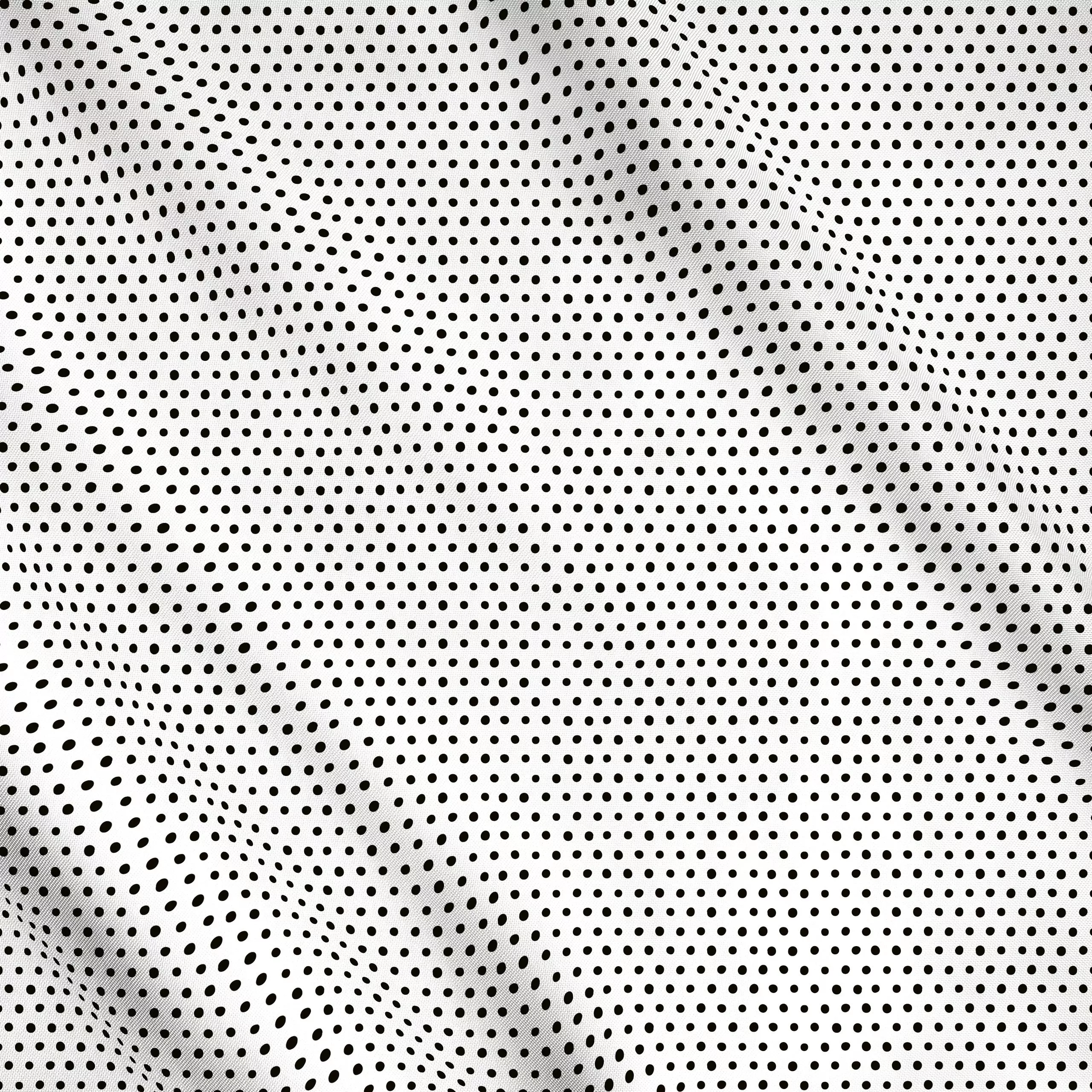 Meterware Dots black and white, gemustert, von Kathrin Woo