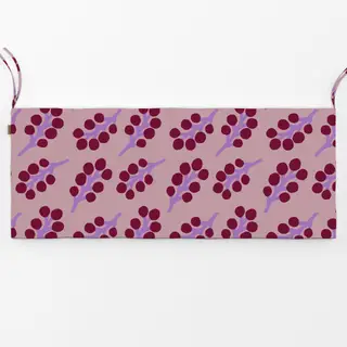 Bankauflage Frühling Zweige Muster rot