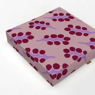 Bodenkissen Frühling Zweige Muster rot