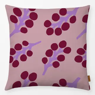 Kissen Frühling Zweige Muster rot