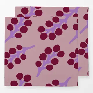 Servietten Frühling Zweige Muster rot