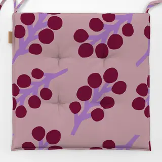 Sitzkissen Frühling Zweige Muster rot