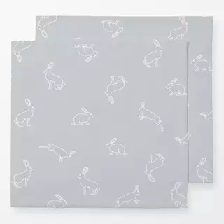 Servietten Kleine Hasen Oneline grau