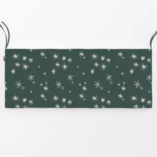 Bankauflage Die Schneeflocken fallen grün