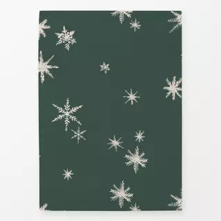 Geschirrtücher Die Schneeflocken fallen grün