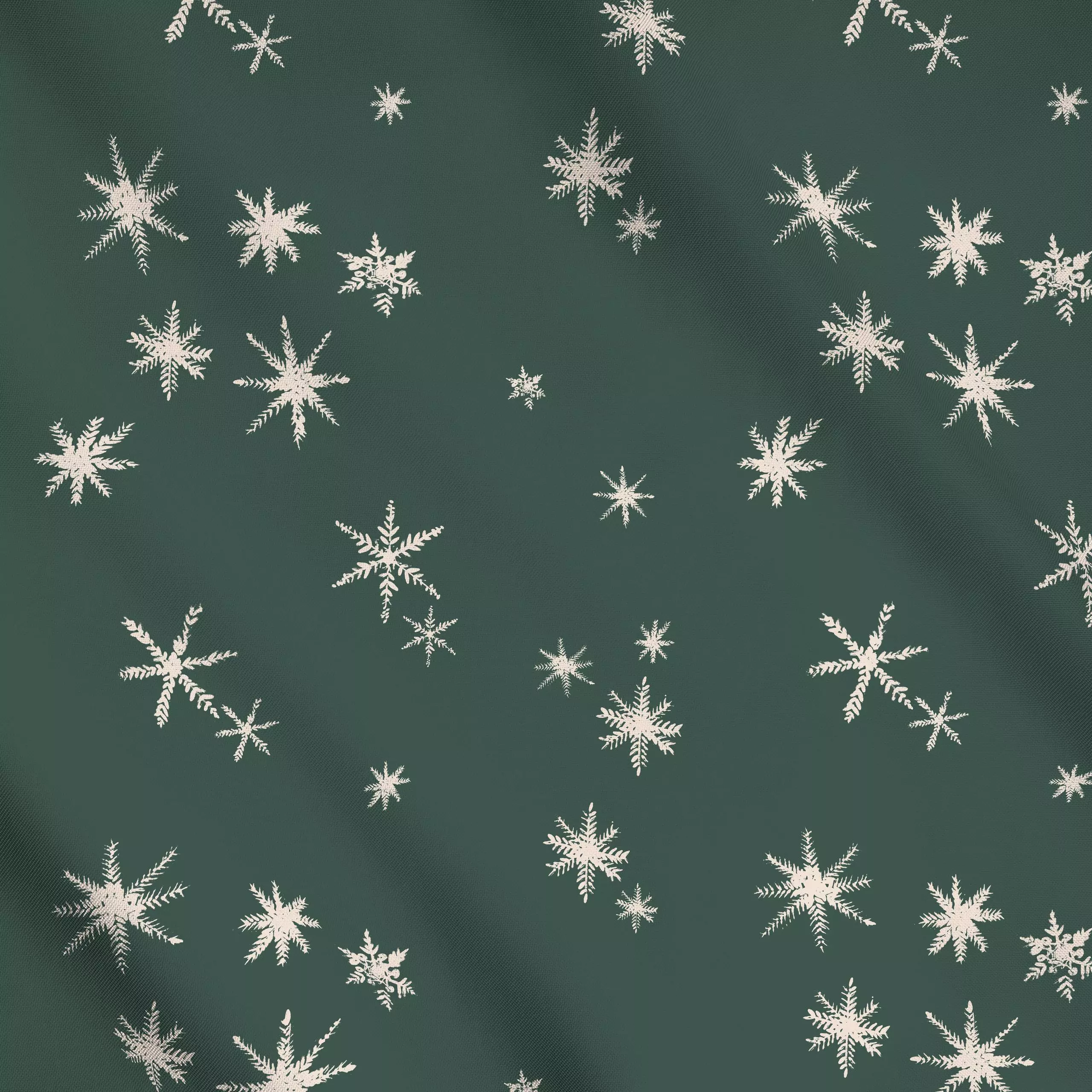 Meterware Die Schneeflocken fallen grün - Weihnachten, Winter - von „Julia Schumacher"; Kissen, Eis, Schneeflocken, Weihnach...