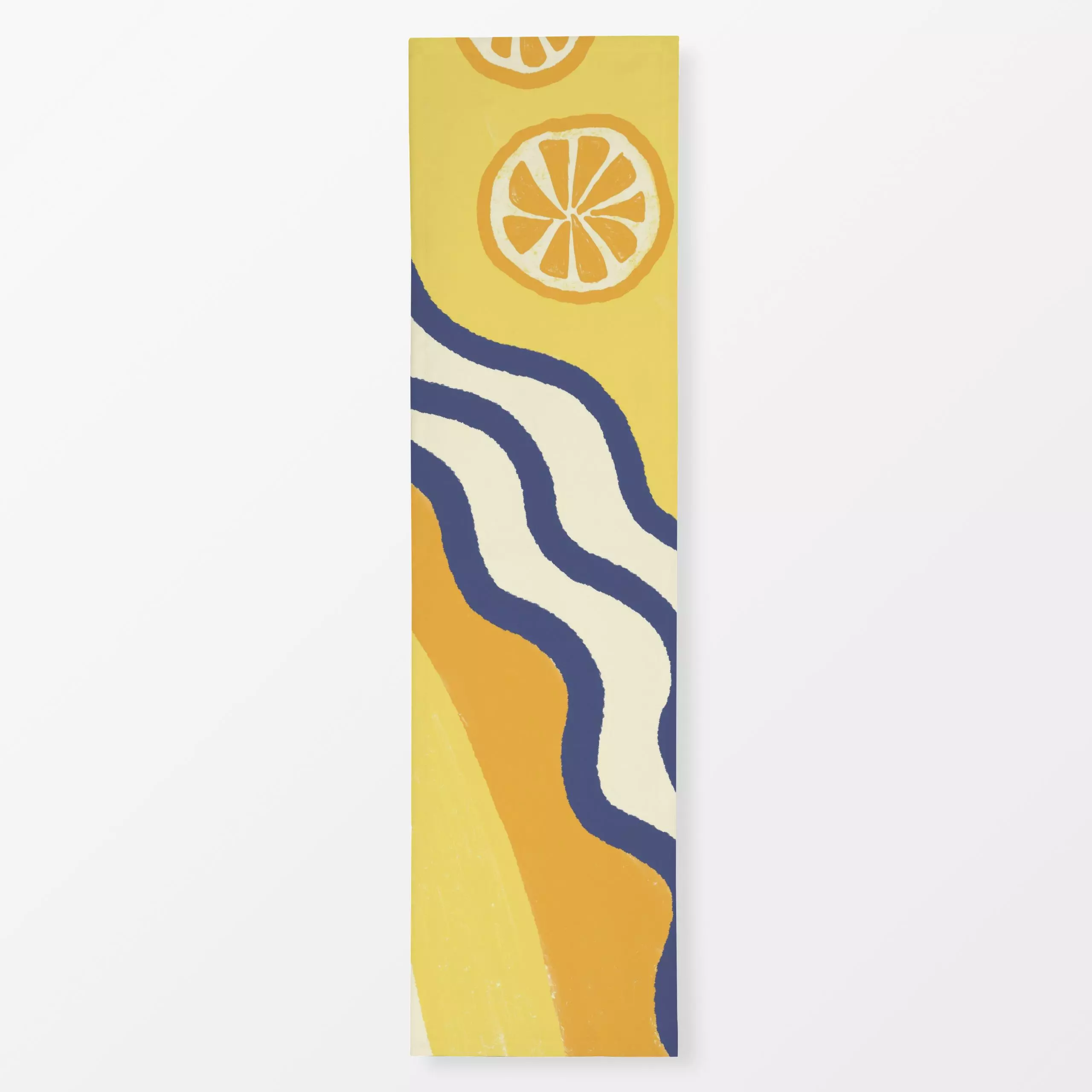Tischläufer Sommer-Zitrone - Reise - von „Studio Dolci"; Frucht, Meer, Orange, Zitrone, Sommer, Urlaub, gelb, Zitrusfrucht, ...