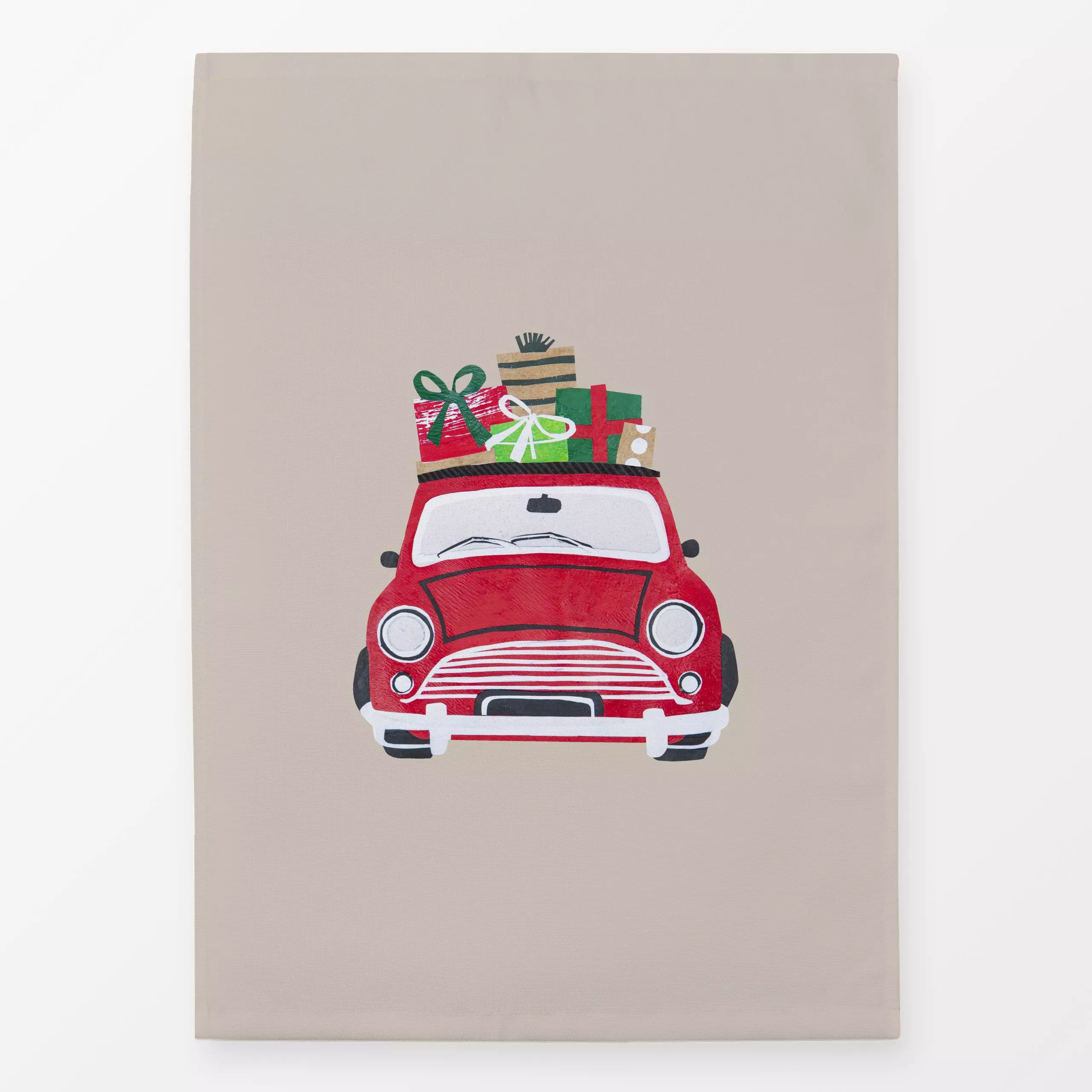 Geschirrtücher Mini Cooper mit Geschenken - Weihnachten - von „Kerstin Ax"; Weihnachten, Auto, Weihnachtsdeko, Familie, Weih...