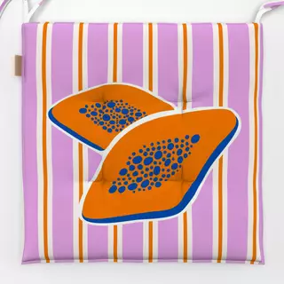 Sitzkissen papaya stripes