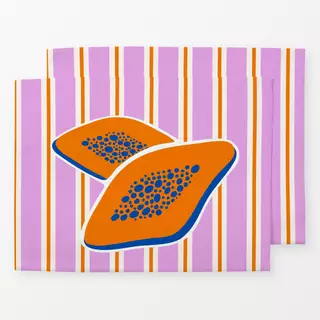 Tischset papaya stripes