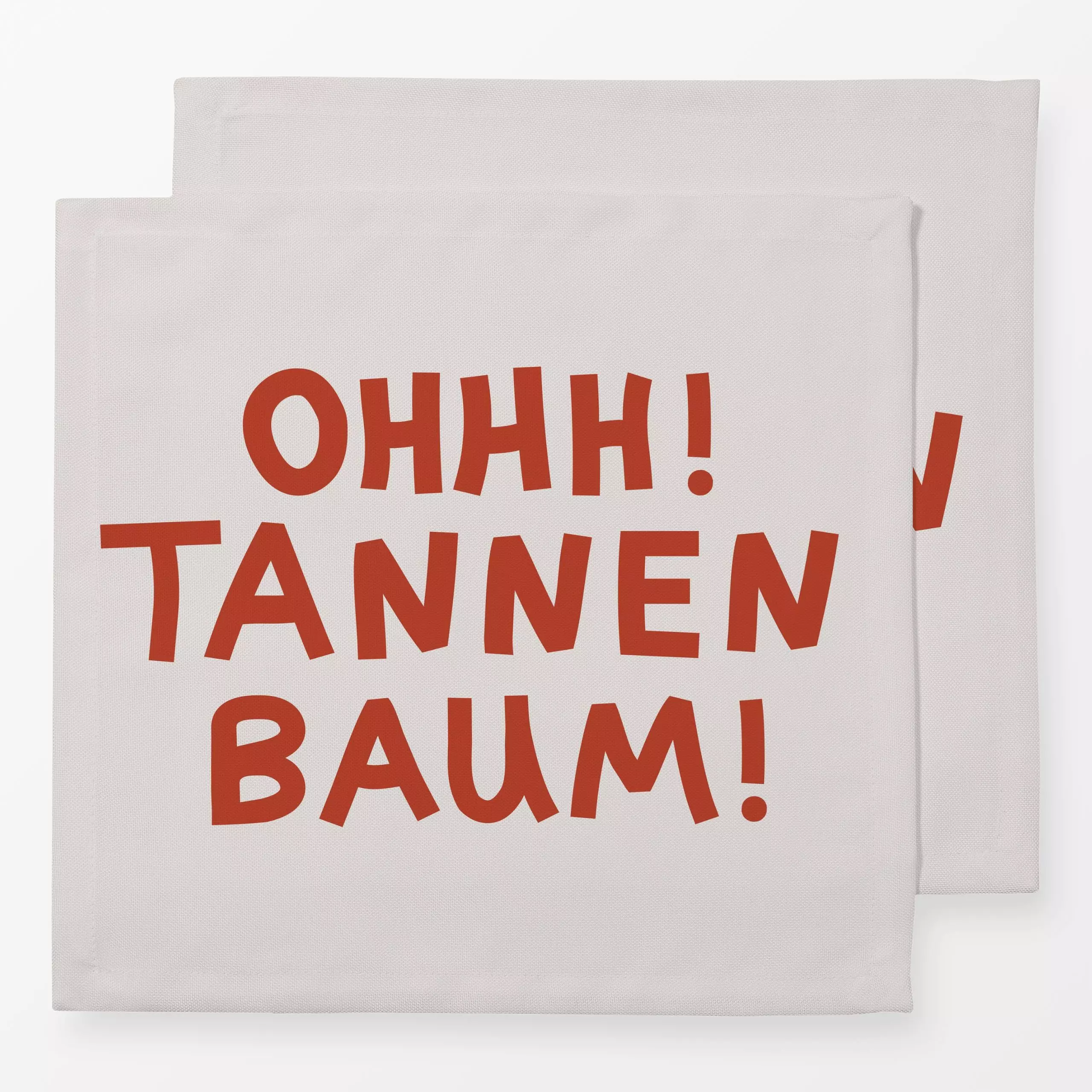 Servietten Ohhh Tannenbaum Red - Sprüche & Schriftzüge, Weihnachten, Anlässe - von „Jana Driver"; Tannenbaum, Weihnachten, b...