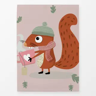 Geschirrtücher Eichhörnchen in rosa