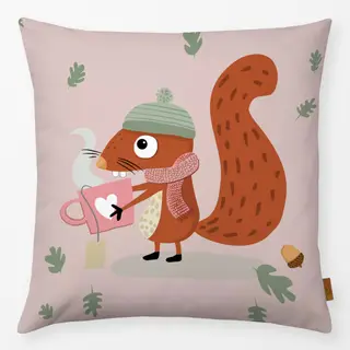 Kissen Eichhörnchen in rosa