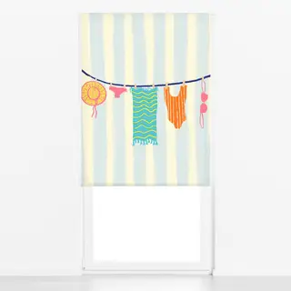 Raffrollo Strandtag gestreift